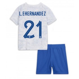 Baby Fußballbekleidung Frankreich Lucas Hernandez #21 Auswärtstrikot WM 2022 Kurzarm (+ kurze hosen)